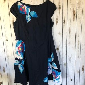 EShakti Plus 4X/28 Short Dress - Navy Blue EEEUC